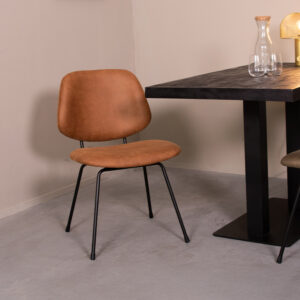 Label51 stoel Bello - Cognac - Micro Suede