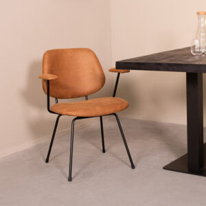 Label51 stoel Rivano - Cognac - Micro Suede