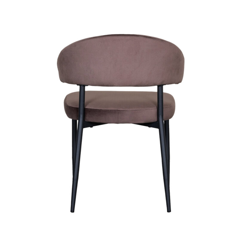 Taupe stoel van Label51 - Bliss - Fluweel