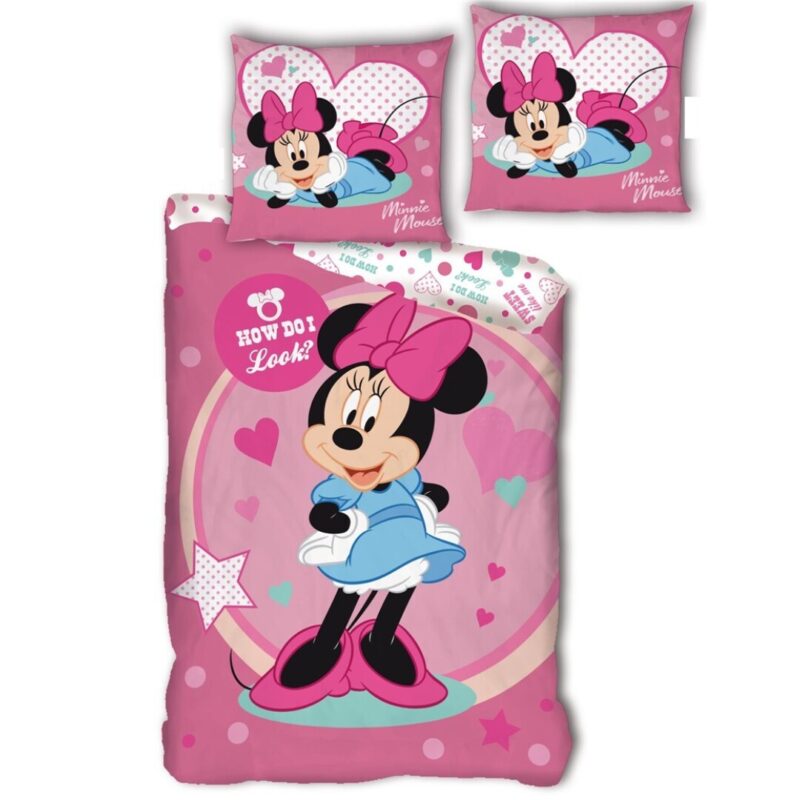Disney Minnie Mouse Dekbedovertrek - 140 x 200 cm - 63 x 63 cm - Microvezel