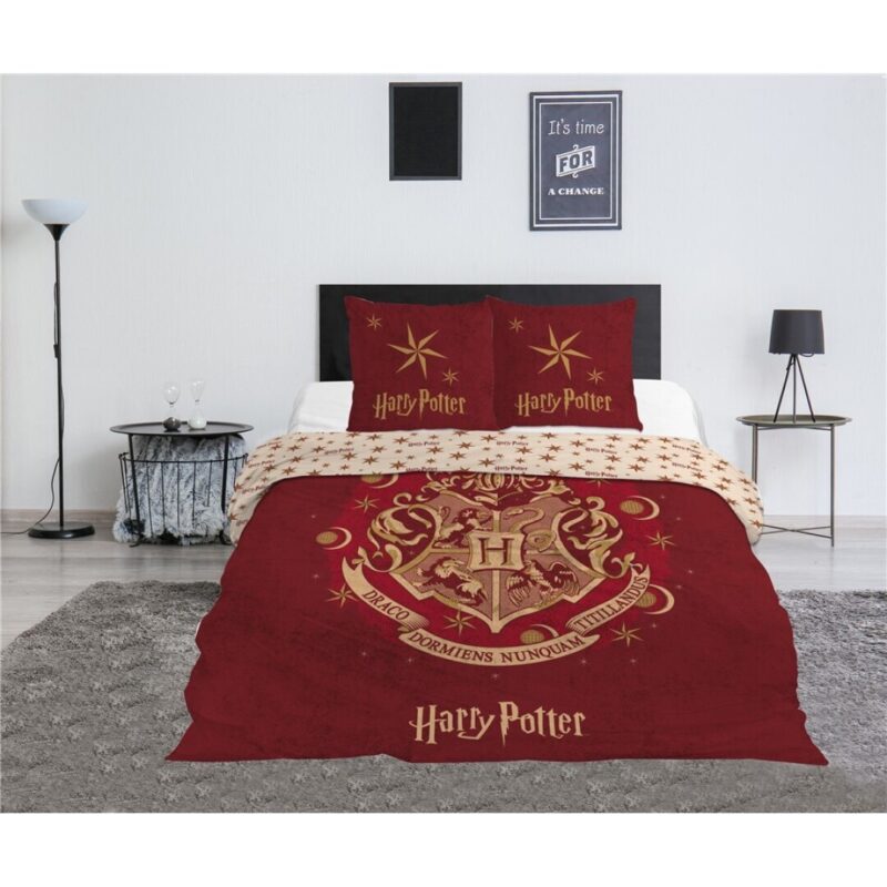 Harry Potter Dekbedovertrek - 200 x 200 cm - 63 x 63 cm - Microvezel