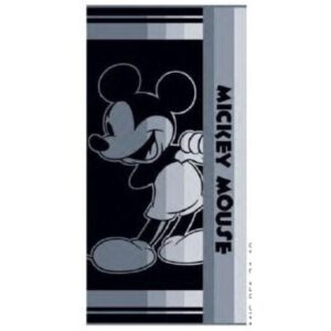 Disney Mickey Mouse strandlaken Zwart Wit - Zwart - 70 x 140 cm - Polyester