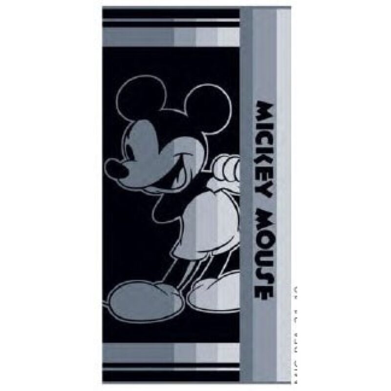 Disney Mickey Mouse strandlaken Zwart Wit - Zwart - 70 x 140 cm - Polyester