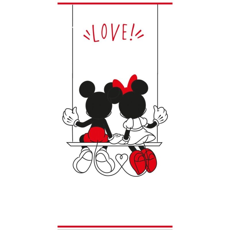 Disney Mickey Mouse strandlaken Love Schommel - 70 x 140 cm - 100% katoen