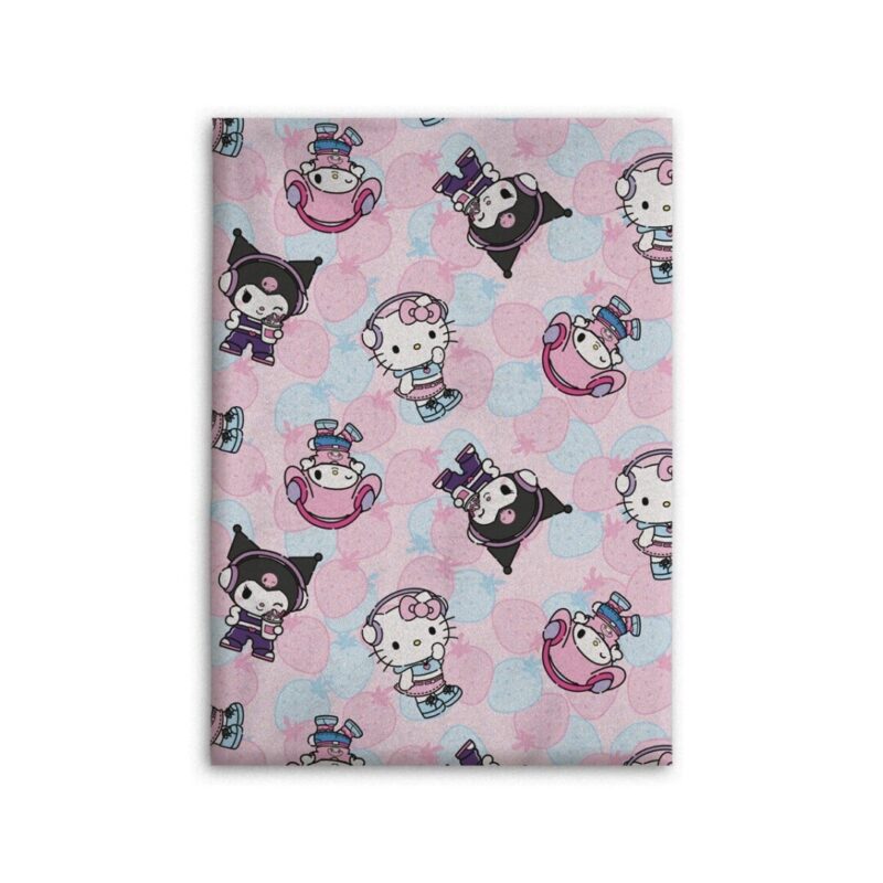 Hello Kitty fleece deken - 110 x 150 cm - 100% Polyester