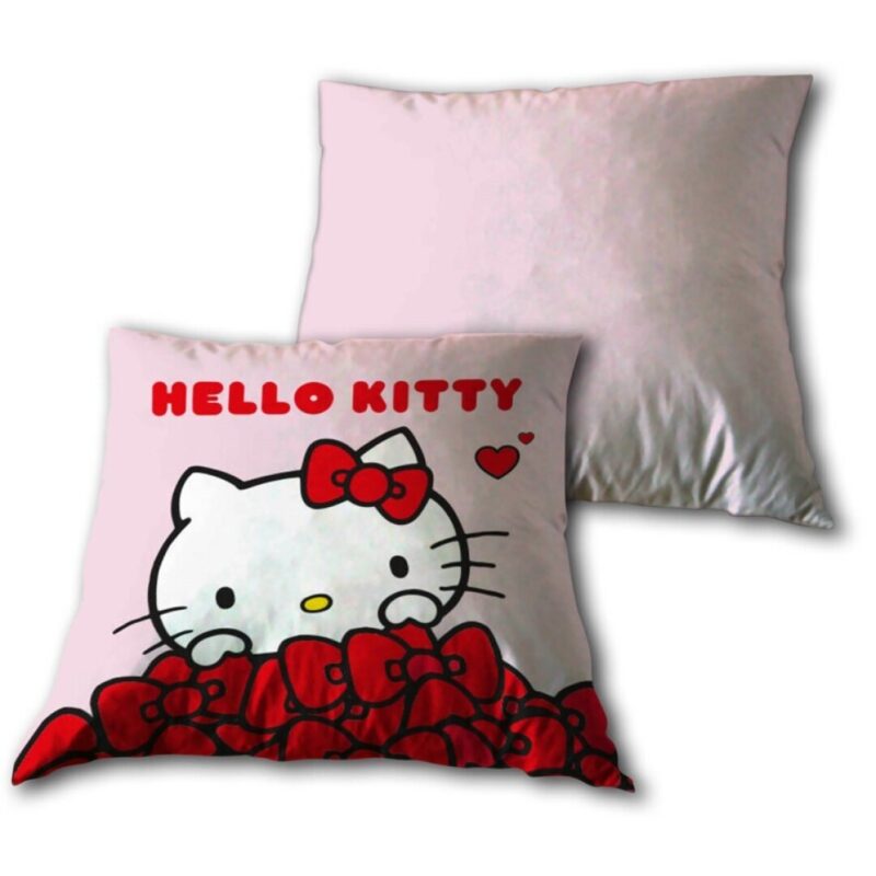 Hello Kitty sierkussen Rode Strikken - 35 x 35 cm - 100% Velboa