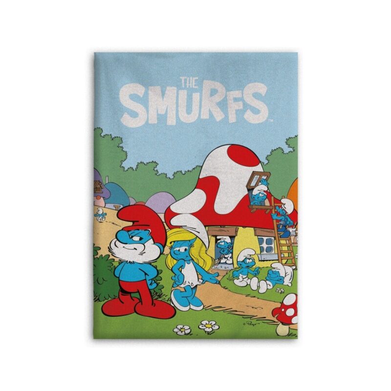Smurfen Fleece deken - 110 x 150 cm - Flanel