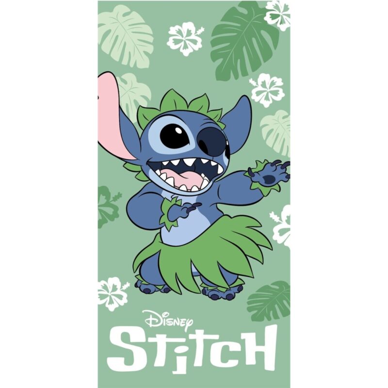 Lilo en Stitch strandlaken Hula Groen - Groen - 70 x 140 cm - 100% katoen