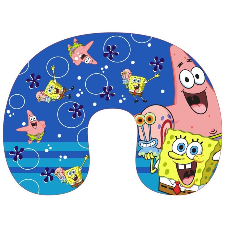 Spongebob kussen - Blauw - 35 x 30 cm - Polyester
