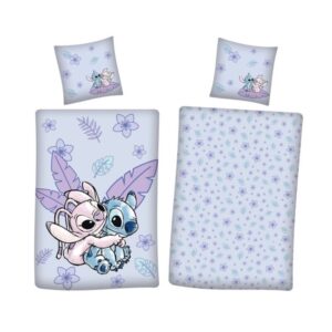 Lilo en Stitch dekbedovertrek Angel Lila - Lila - 135 x 200 cm - 100% katoen