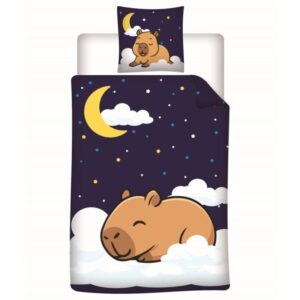 Capybara dekbedovertrek - 140 x 200 cm - polykatoen