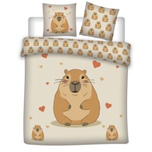 Capybara dekbedovertrek - 240 x 220 cm - polykatoen