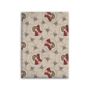 One Piece fleece deken Jolly Roger Beige - Beige - 110 x 150 cm - 100% Polyester