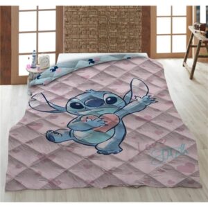 Lilo en Stitch sprei Love Hartjes - 140 x 200 cm - Polyester