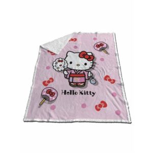 Hello Kitty fleece deken - 130 x 170 cm - 100% Polyester