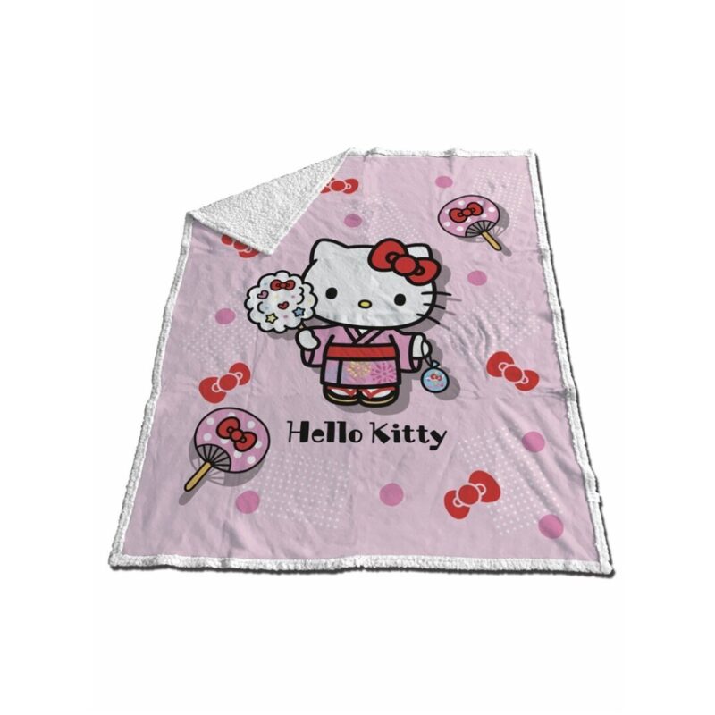 Hello Kitty fleece deken - 130 x 170 cm - 100% Polyester