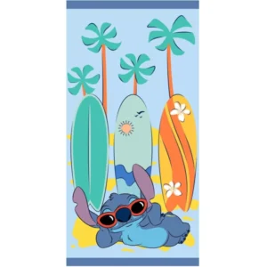 Lilo en Stitch strandlaken Surf Paradise sneldrogend 70 x 140 c - Blauw - 70 x 140 cm - Polyester