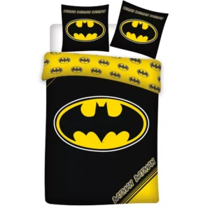 Batman dekbedovertrek Logo 140 x 200 cm - Zwart - 140 x 200 cm - Katoen