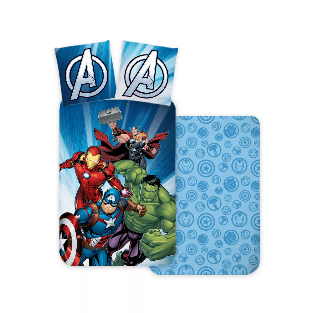 Marvel Avengers dekbedovertrek Power Strike 140 x 200 cm - 70 x 90 cm - katoen