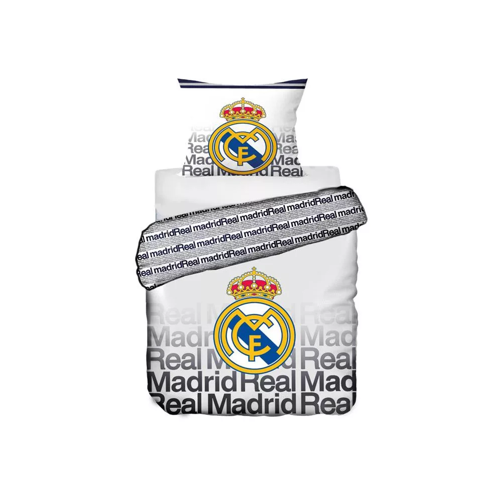 Real Madrid dekbedovertrek Elite Style 140 x 200 cm - Wit - 140 x 200 cm - Katoen