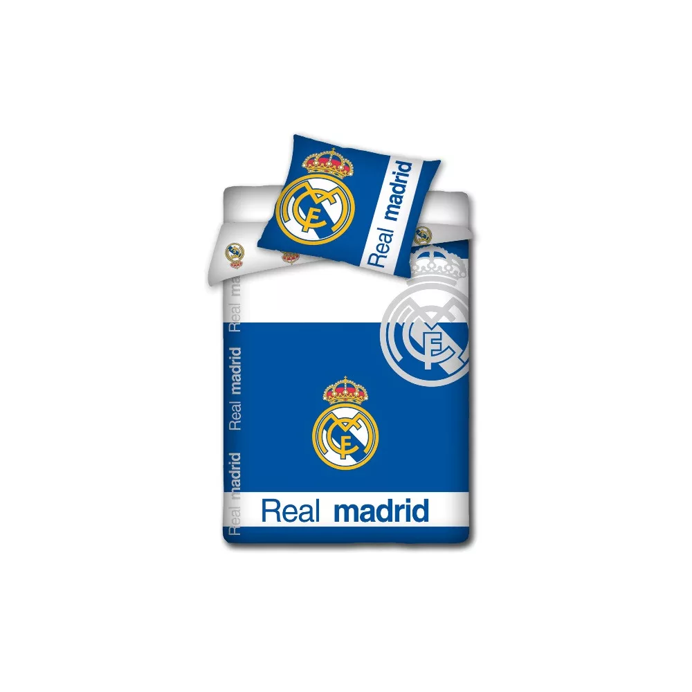 Real Madrid dekbedovertrek Elite 140 x 200 cm - Blauw - 140 x 200 cm - Katoen