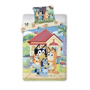 Bluey dekbedovertrek Family Home 100 x 135 cm - Multicolor - 100 x 135 cm - Katoen