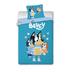 Bluey dekbedovertrek Loving Moments 100 x 135 cm - Blauw - 100 x 135 cm - Katoen