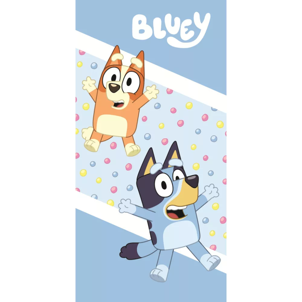 Bluey strandlaken Color Pop extra absorberend 70 x 140 - Blauw - 70 x 140 cm - Katoen