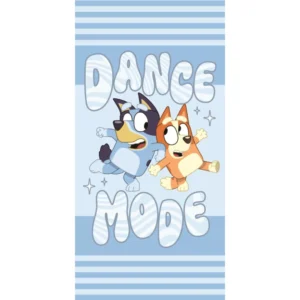 Bluey strandlaken Dance Mode extra absorberend 70 x 14 - Blauw - 70 x 140 cm - Katoen