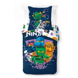 Lego dekbedovertrek Ninjago Training 100 x 135 cm - Multicolor - 100 x 135 cm - Katoen