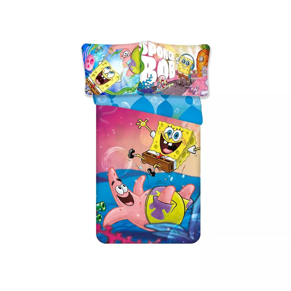 Spongebob dekbedovertrek Splash 100 x 135 cm - Multicolor - 100 x 135 cm - Katoen