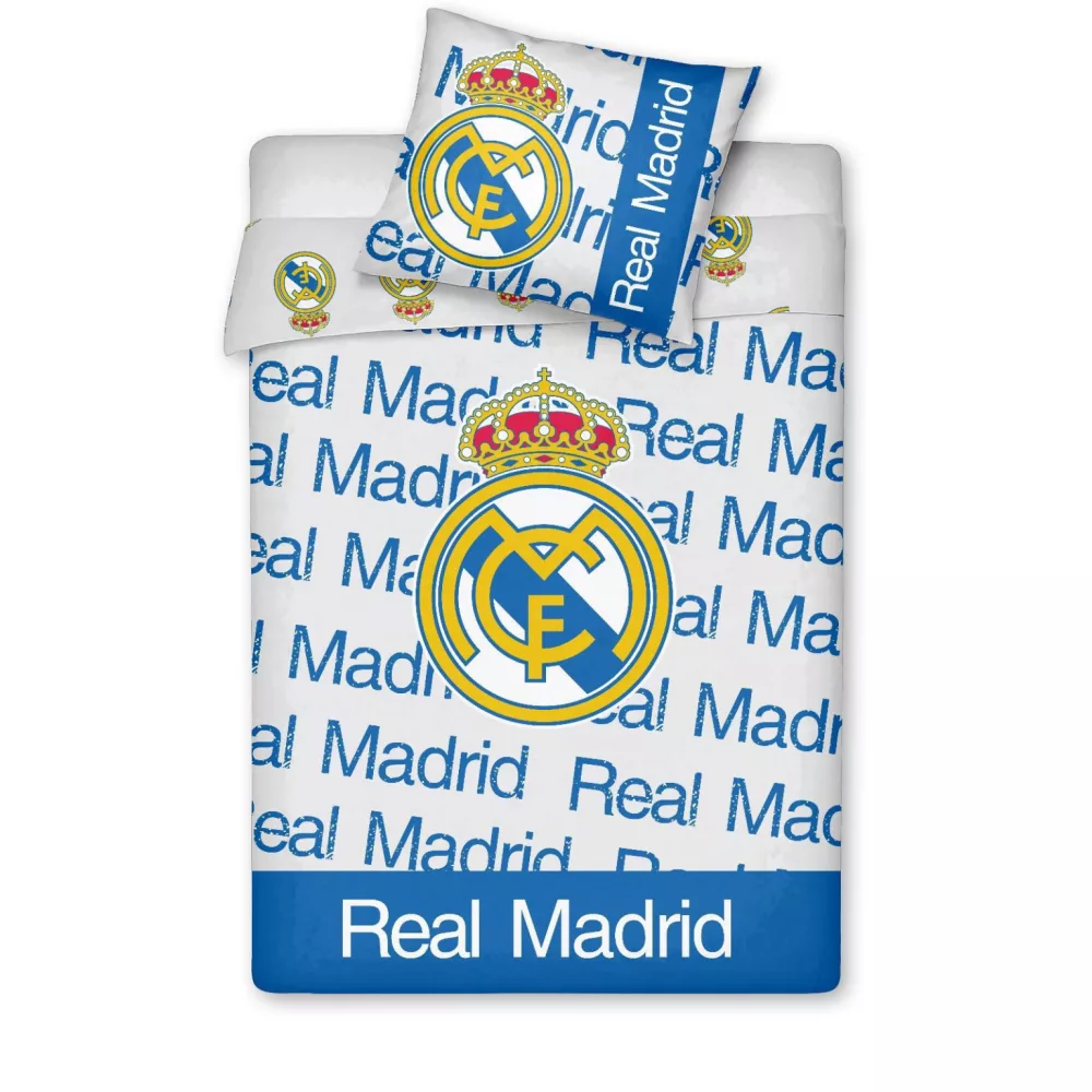 Real Madrid dekbedovertrek Royal 140 x 200 cm - Wit - 140 x 200 cm - Katoen