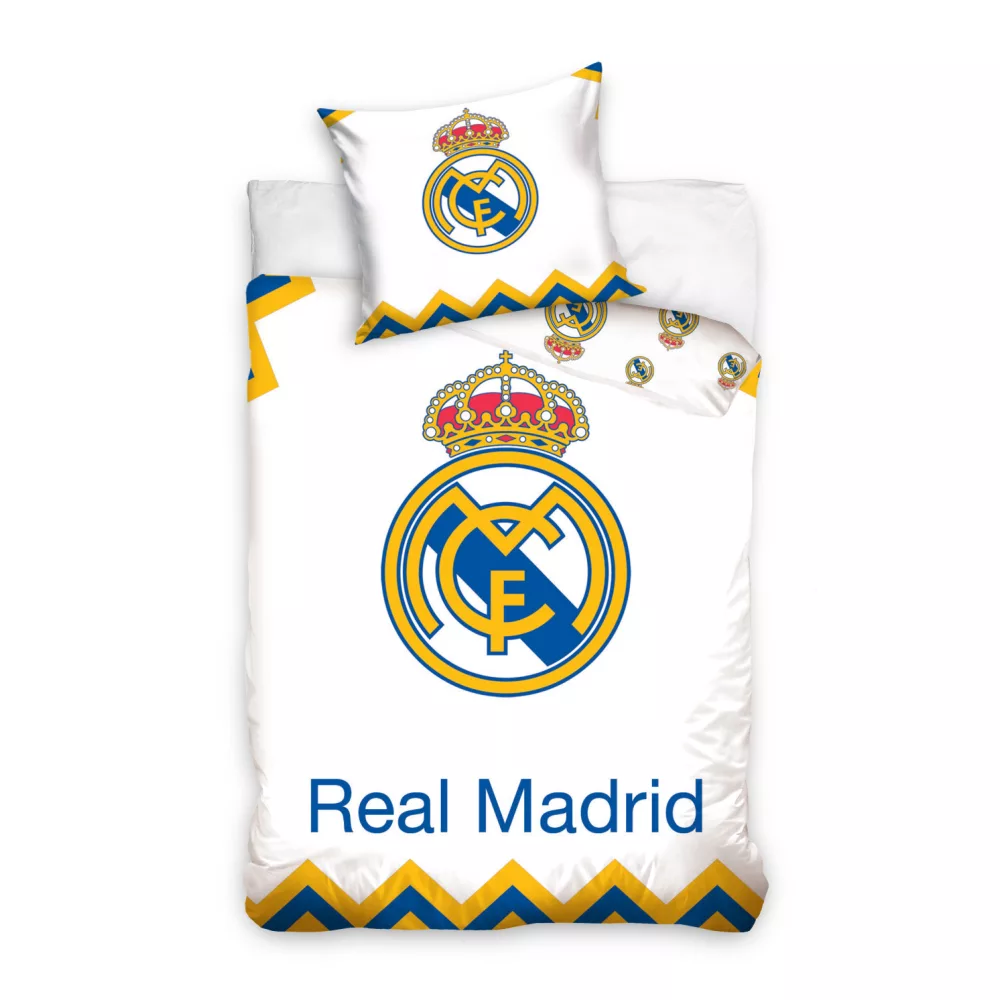 Real Madrid dekbedovertrek Champions 140 x 200 cm - Wit - 140 x 200 cm - Katoen