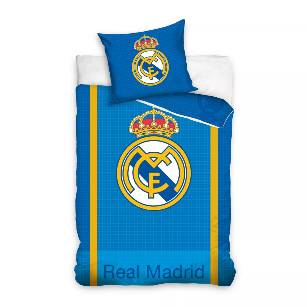 Real Madrid dekbedovertrek Blue Passion 140 x 200 cm - Blauw - 140 x 200 cm - Katoen