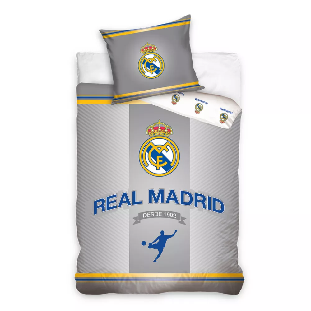 Real Madrid dekbedovertrek Since 140 x 200 cm - Grijs - 140 x 200 cm - Katoen
