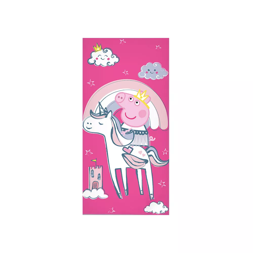 Peppa Pig strandlaken Unicorn extra absorberend 70 x 140 c - Roze - 70 x 140 cm - Katoen