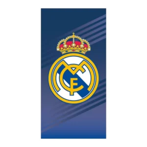 Real Madrid strandlaken Crown sneldrogend 70 x 140 cm - Blauw - 70 x 140 cm - Polyester