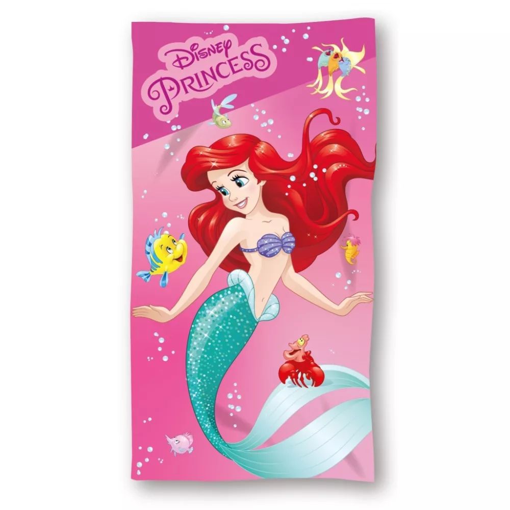 Disney Princess strandlaken Sparkling Mermaid Fa sneldrogend 70 - Roze - 70 x 140 cm - Polyester