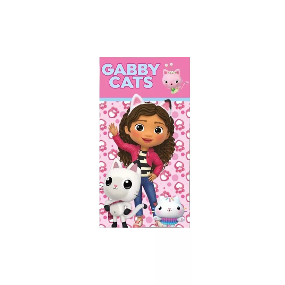 Gabby's Dollhouse strandlaken Kitty World sneldrogend 70 x 140 cm - Roze - 70 x 140 cm - Polyester