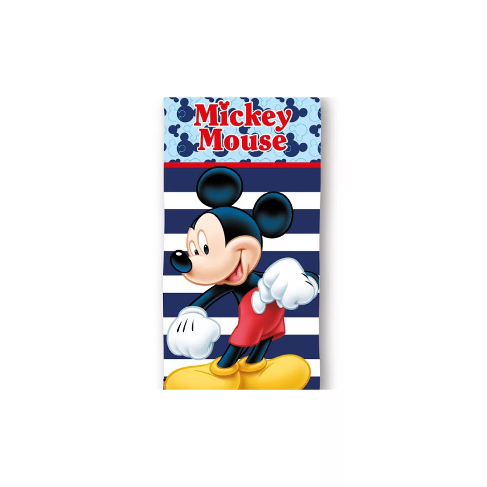 Disney Mickey Mouse strandlaken Fun Stripe sneldrogend 70 x 140 cm - Blauw - 70 x 140 cm - Polyester