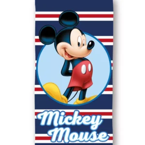 Disney Mickey Mouse strandlaken Navy Stripe sneldrogend 70 x 140 cm - Blauw - 70 x 140 cm - Polyester