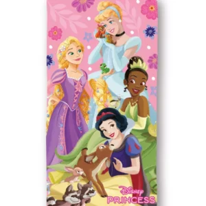 Disney Princess strandlaken Sparkle Kingdom sneldrogend 70 x 140 - Roze - 70 x 140 cm - Polyester