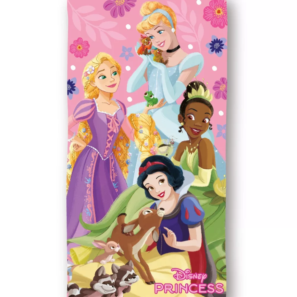 Disney Princess strandlaken Sparkle Kingdom sneldrogend 70 x 140 - Roze - 70 x 140 cm - Polyester