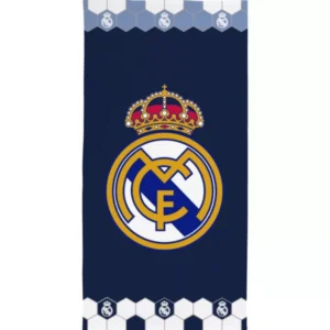 Real Madrid strandlaken Royal Blue sneldrogend 70 x 140 cm - Blauw - 70 x 140 cm - Polyester