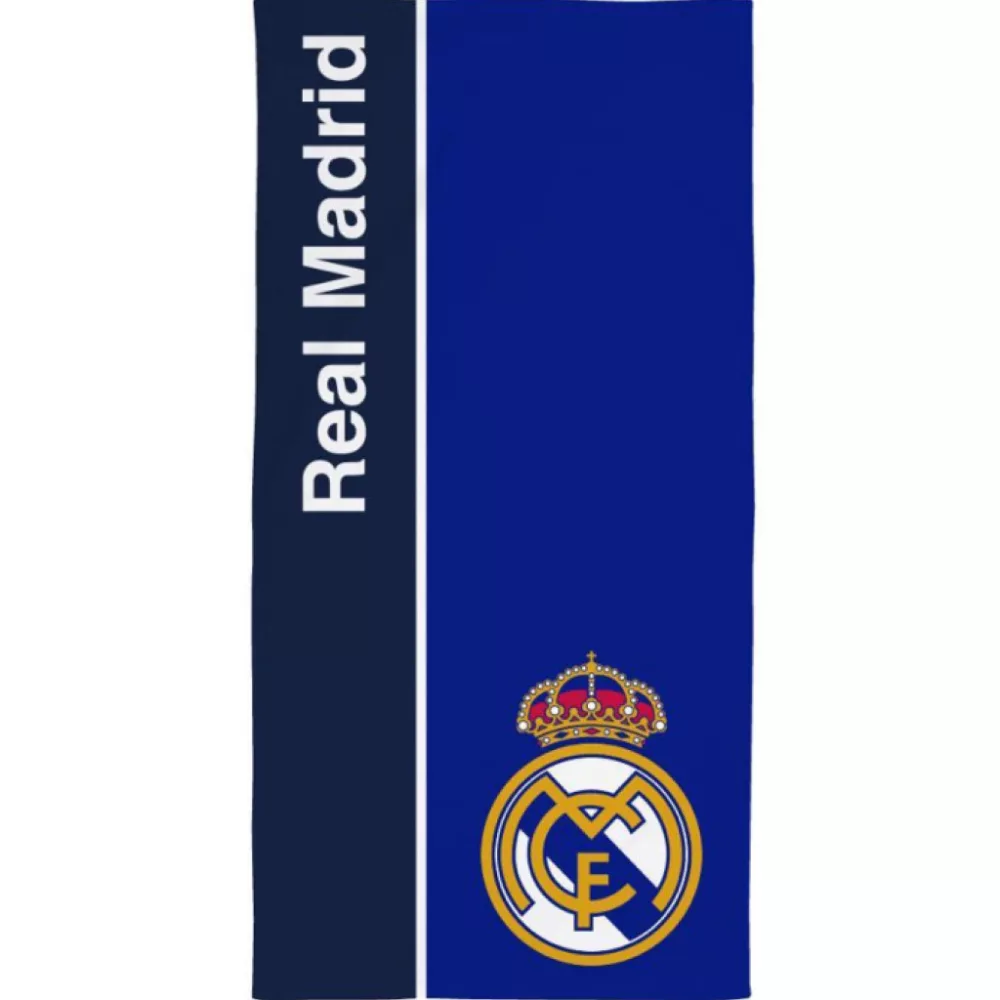 Real Madrid strandlaken Hexa sneldrogend 70 x 140 cm - Blauw - 70 x 140 cm - Polyester