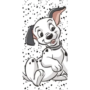 101 Dalmatiërs strandlaken extra absorberend 70 x 140 cm - Wit - 70 x 140 cm - Katoen