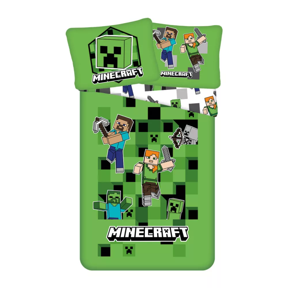 Minecraft dekbedovertrek Out Box 140 x 200 cm - 70 x 90 cm - microvezel