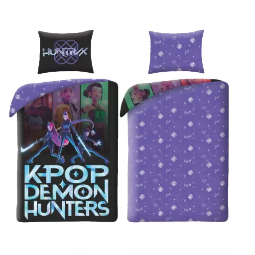 Demon Hunters dekbedovertrek Down 140 x 200 cm - Roze - 140 x 200 cm - 100% Polyester