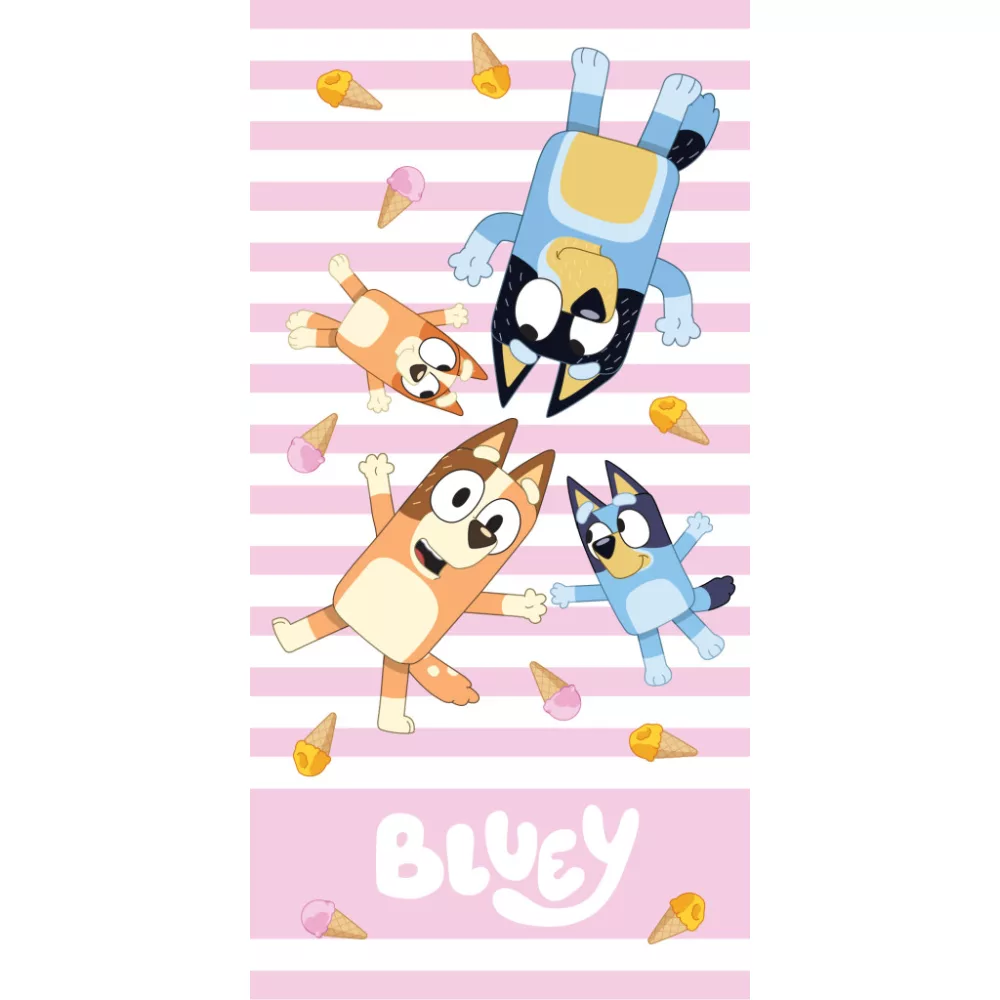 Bluey strandlaken Ice Cream sneldrogend 70 x 140 cm - Roze - 70 x 140 cm - Polyester