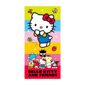 Hello Kitty strandlaken Cute Friends sneldrogend 70 x 140 cm - Multicolor - 70 x 140 cm - Polyester